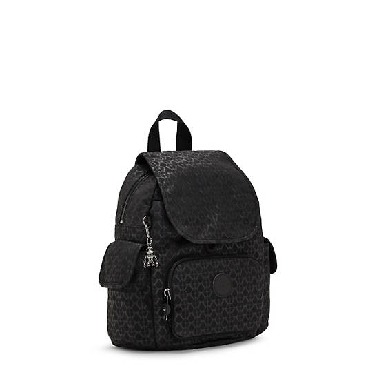 Kipling City Pack Mini Classic Printed Hátizsák Fekete | HU 1483VR